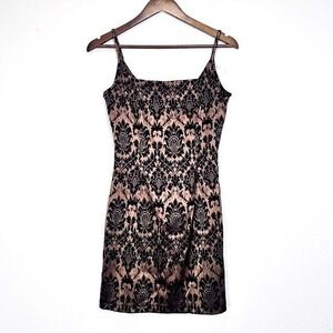 Jessica McClintock for Gunne Sax‎ Vintage Y2K 90s Lace Overlay Mini Dress Size 6